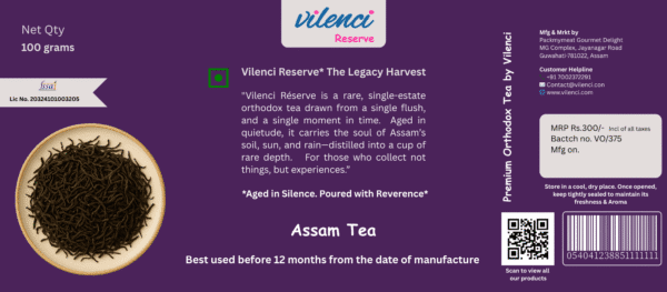 Vilenci Reserve - The Legacy Harvest | Assam Orthodox Tea