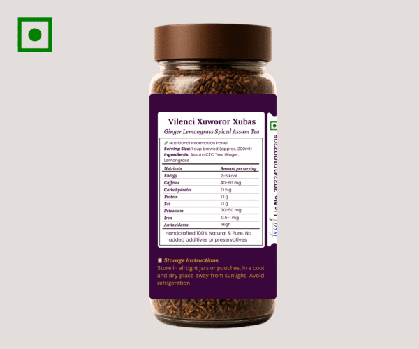 Vilenci Fragrance of Dawn | Ginger Lemongrass Spiced Assam Tea | Handcrafted Masala Chai - Image 3