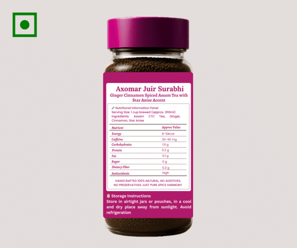 Vilenci Assam Amber Brew | Cinnamon Ginger Spiced Assam Tea with Star Anise Accent | Handcrafted Blend - Image 3