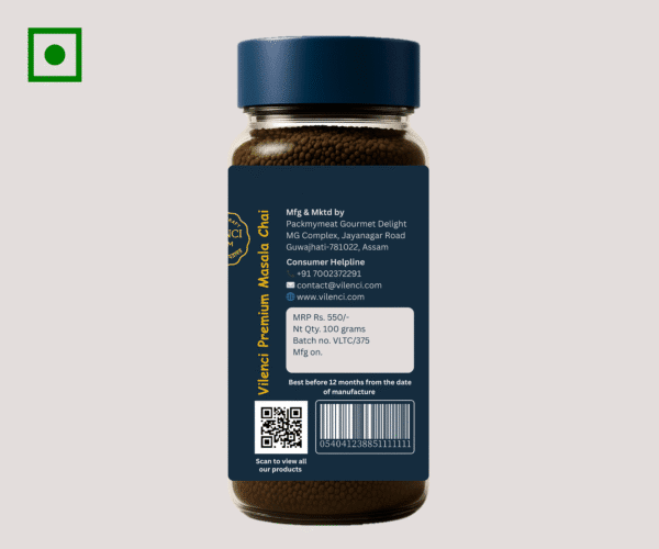 Vilenci Radiance of Warmth | Lakadong Turmeric Cinnamon Spiced Assam Tea | Handcrafted Masala Chai with Citrus Peel Accent - Image 2